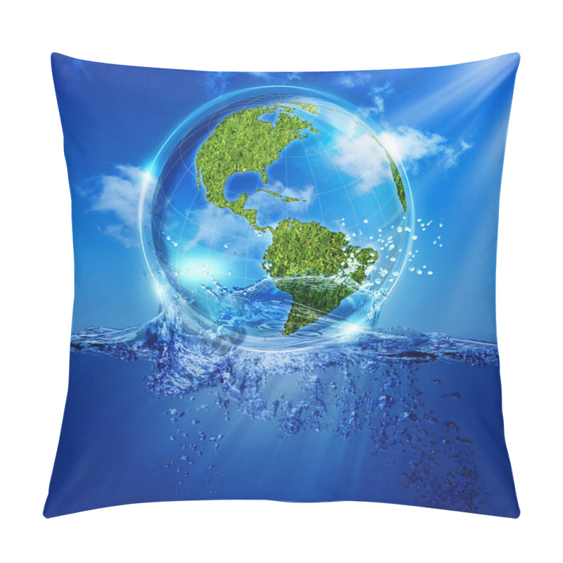 Personality  Life From The Water. Abstract Eco Backgrounds For Your Design Pillow Covers