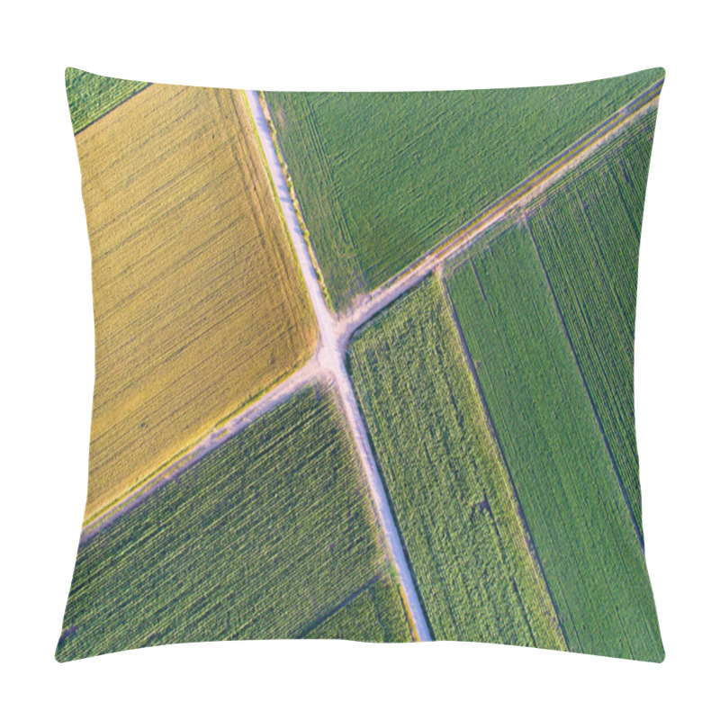 Personality  Top View Of Agricultural Parcels Pillow Covers