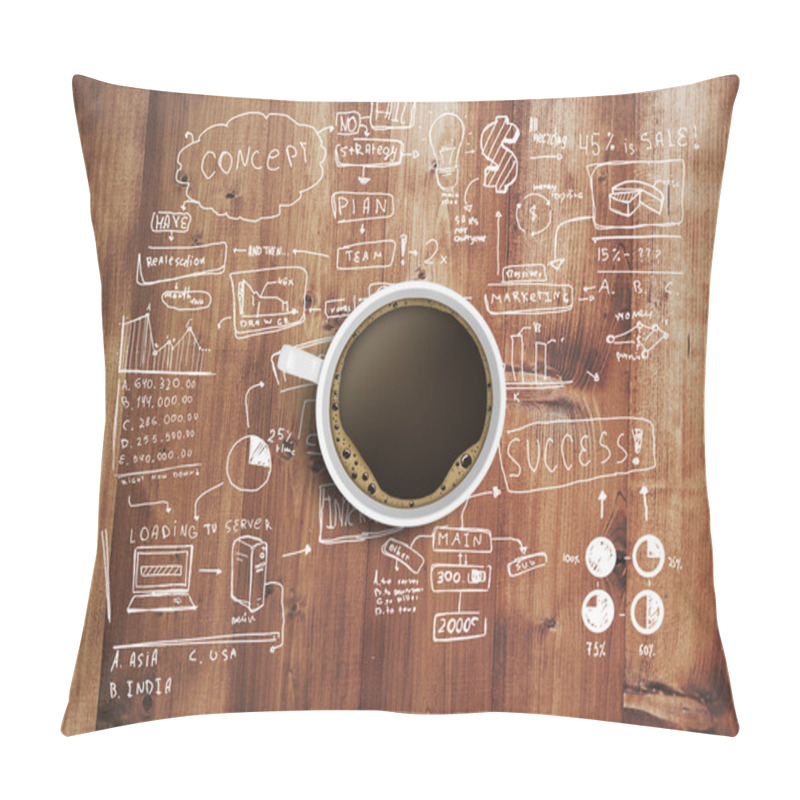 Personality  Strategy On Wooden Table Pillow Covers