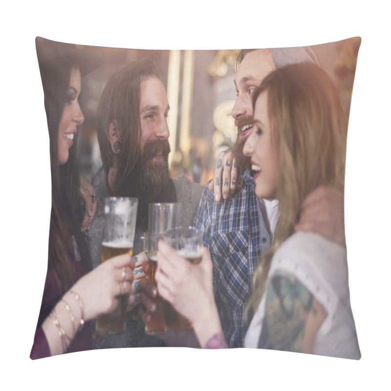 Personality  Friends Meeting With Beer Pillow Covers