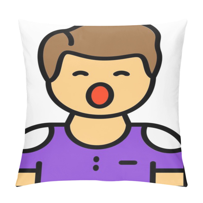 Personality  Fierceness. Web Icon Simple Vector Illustration Pillow Covers