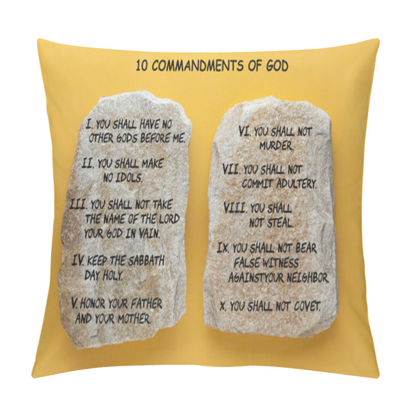 Personality  The Ten Commandments Of God. And God Spoke All These Words. Pillow Covers