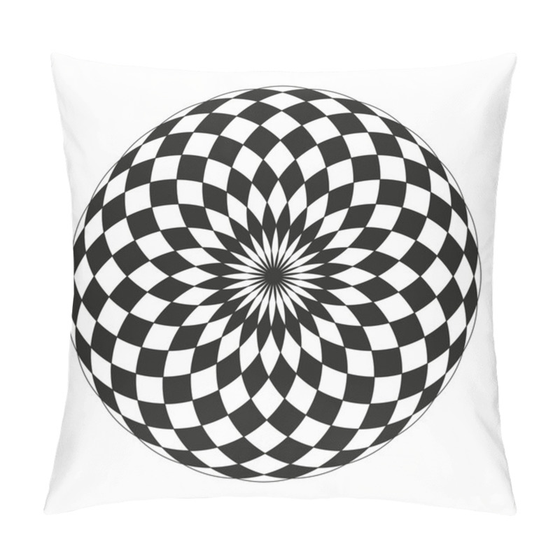 Personality  Monochrome Elegant Pattern. Black And White Geometric Circular Pattern. Pillow Covers