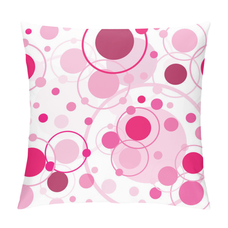 Personality  Pink Circles And Dots Pattern Pillow Covers