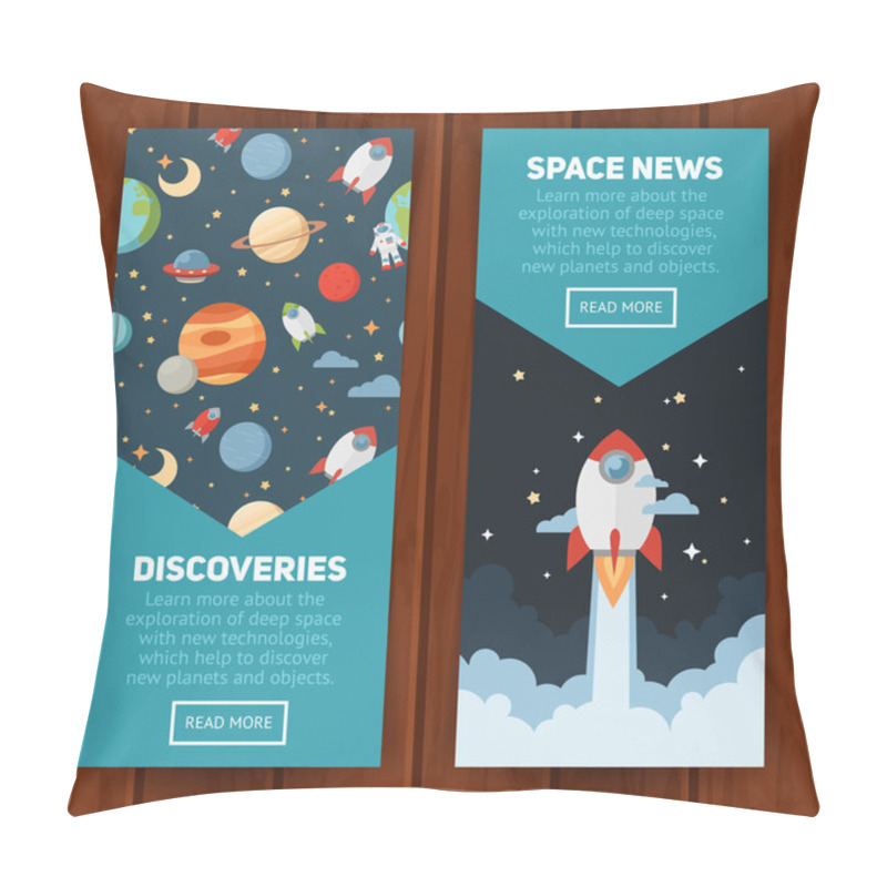 Personality  Space Theme Banners And Cards Pillow Covers