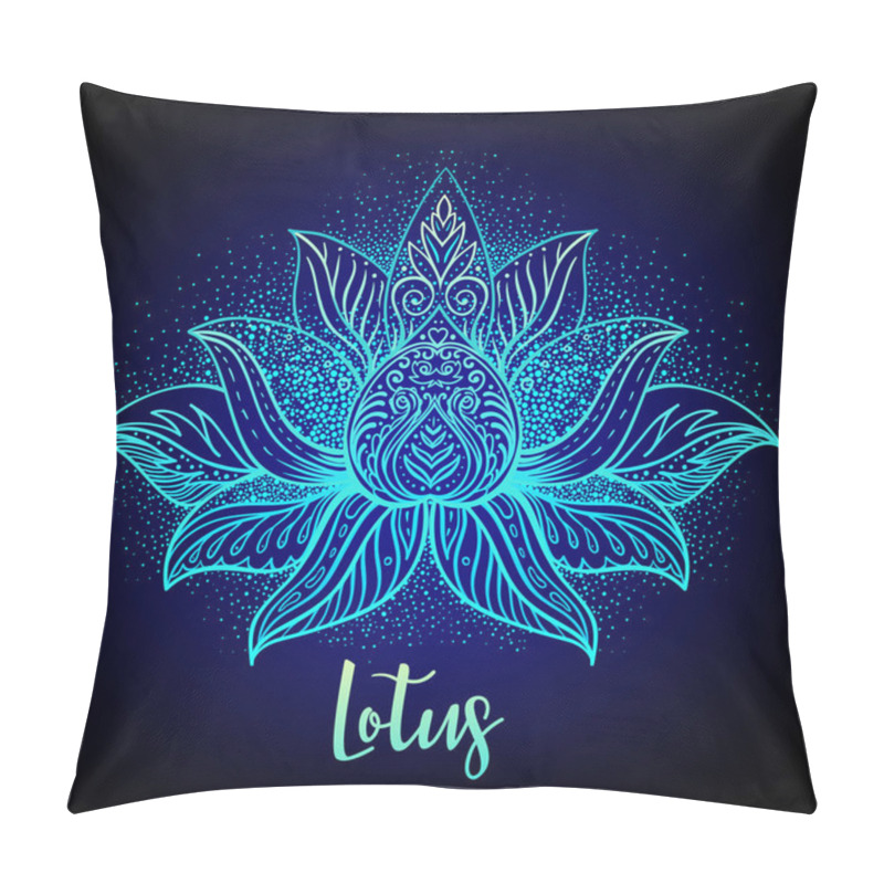 Personality  Decorative Ornamental Lotus Flower Symbol.  Pillow Covers