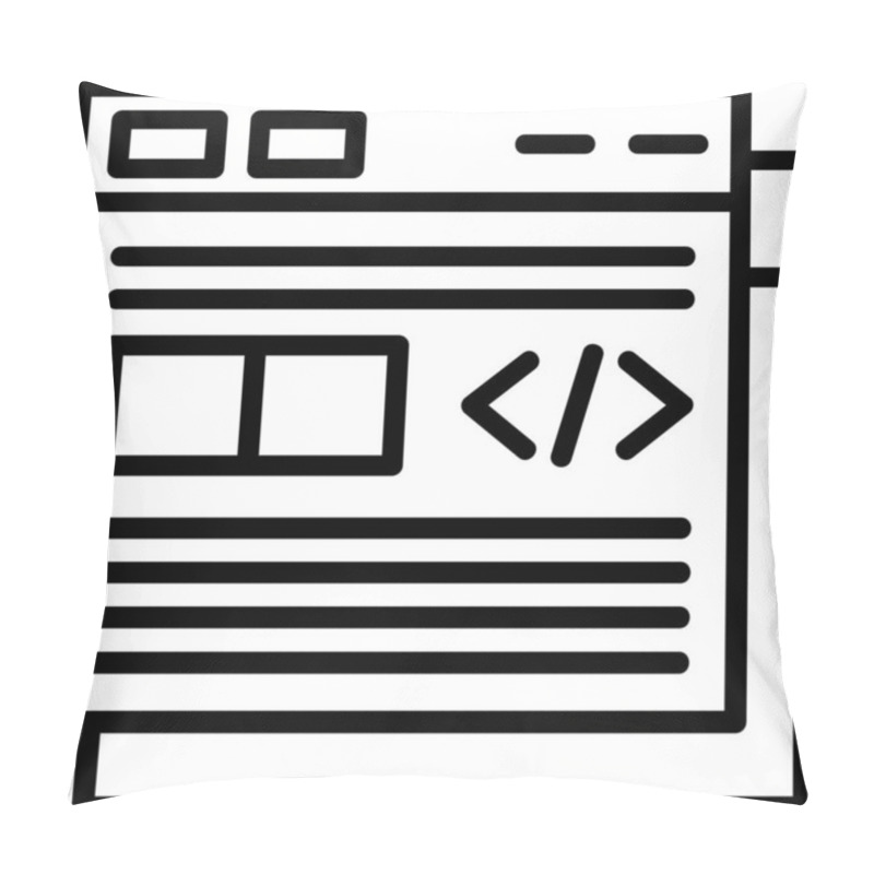 Personality  Code Refactoring Web Icon Vector Illustration Pillow Covers