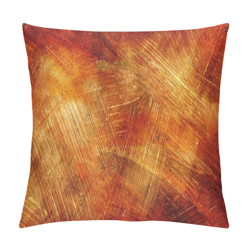 Personality  Vibrant Abstract Art With Thick Brushstrokes And Dynamic Textures Pillow Covers