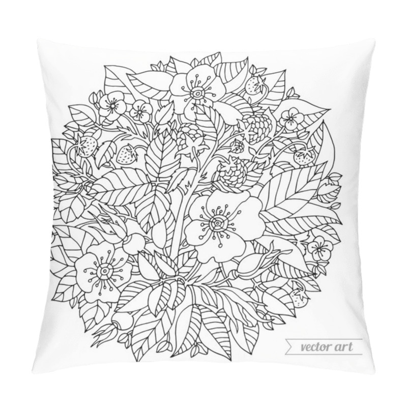 Personality  Rounded Floral Pattern Pillow Covers