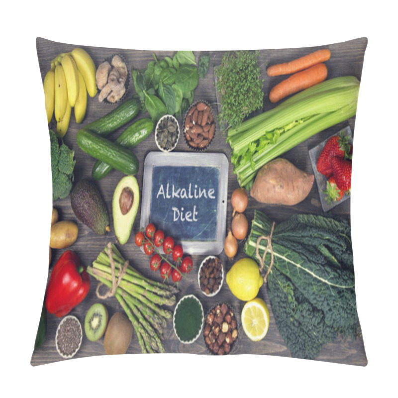 Personality  Alkaline Fruits And Vegetables Pillow Covers