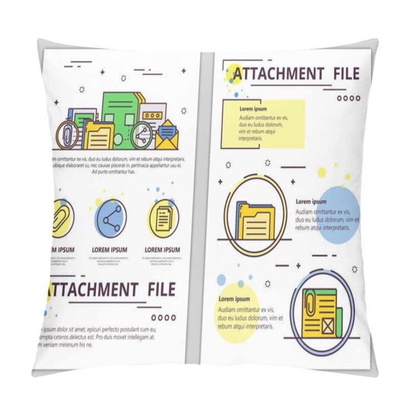 Personality  Vector Line Art File Attachment Poster Template Pillow Covers