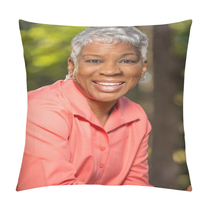 Personality  Mature African American Woman. Pillow Covers