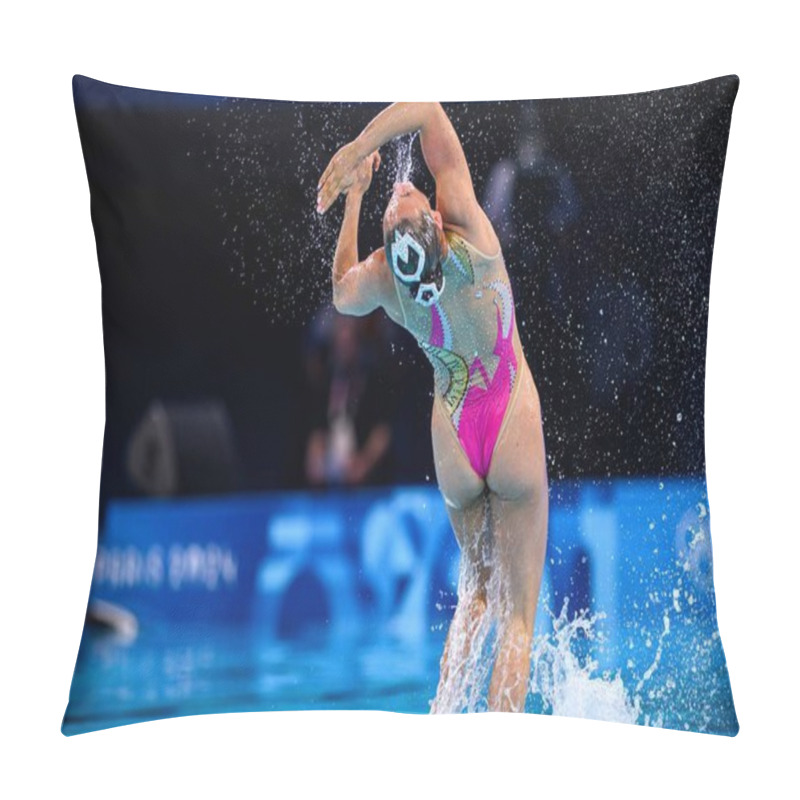 Personality  PARIS, FRANCE - 9 AUGUST, 2024: SHORTMAN Kate THORPE Isabelle, The Artistic Swimming, Duet, Technical Routine, Artistic Swimming, Duet, Technical Routine, The Paris 2024 Olympic Games At Aquatics Centre Pillow Covers