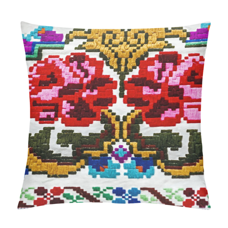 Personality  Materials And Embroidered Romanian Traditional Port Specific 14 Pillow Covers