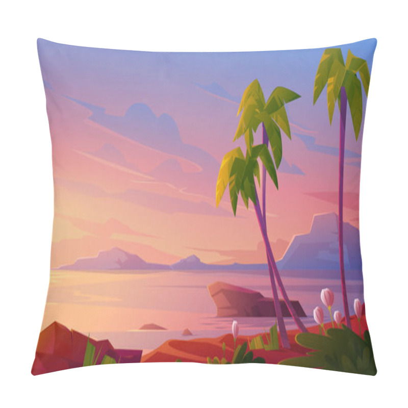 Personality  Sunset Or Sunrise On Beach, Tropical Landscape Pillow Covers