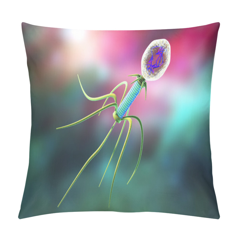 Personality  Bacteriophage, A Virus Which Infects Bacteria Pillow Covers