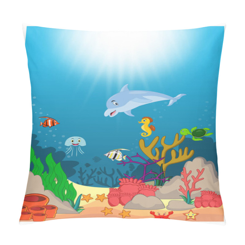 Personality  Beautiful Underwater World Cartoon Pillow Covers