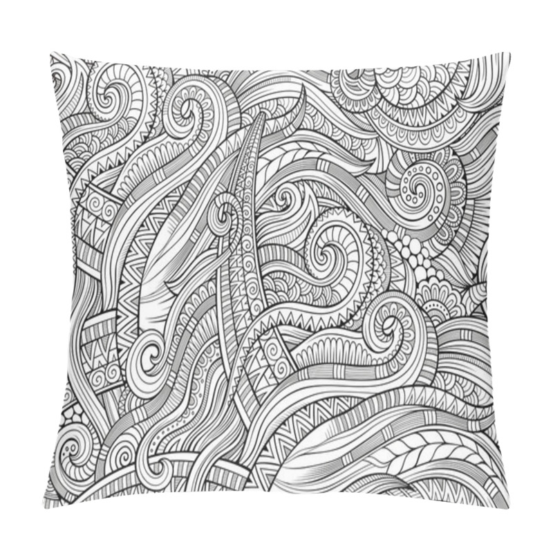 Personality  Abstract Sketchy Doodles Hand Drawn Ethnic Pattern Pillow Covers