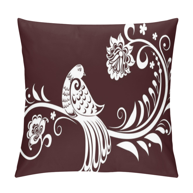 Personality  Decorative Branch With A Bird. Decorative Leaves Pillow Covers