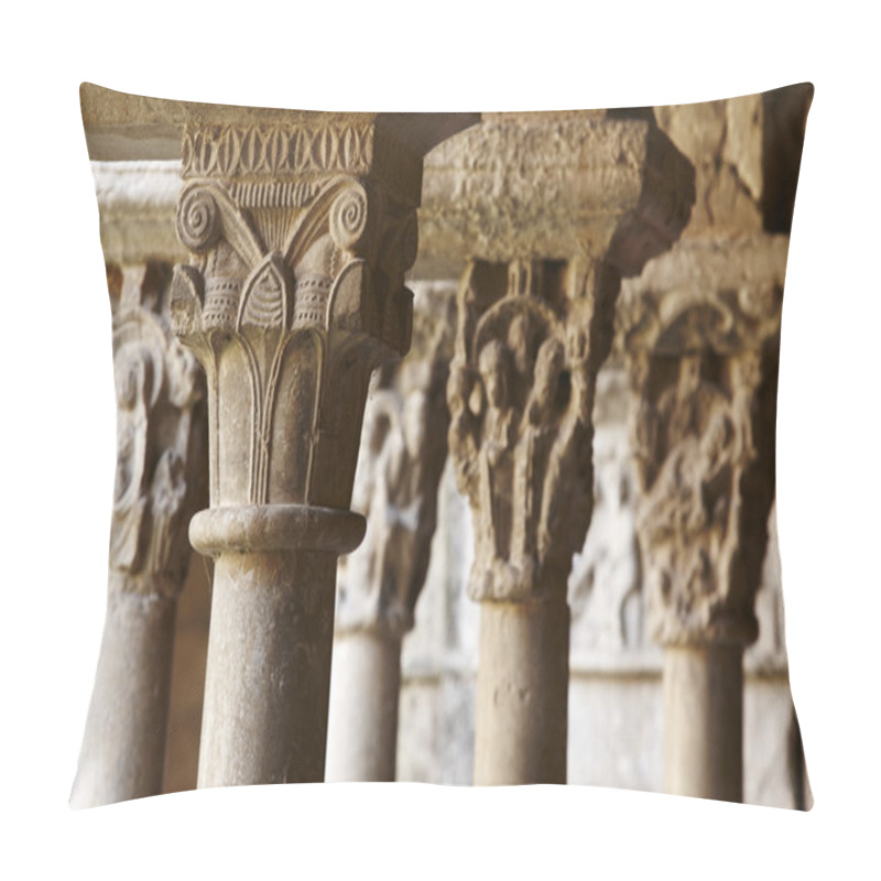 Personality  Spain. Catalonia. Girona. Romanesque Capitals. Sta. Maria Cathed Pillow Covers