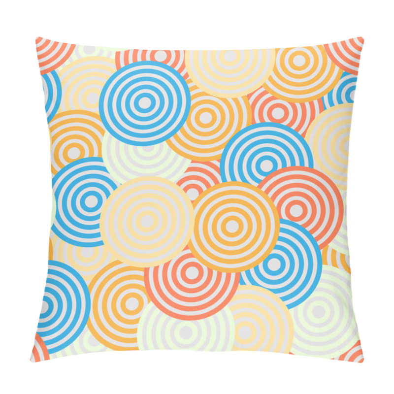 Personality  Retro Circles Background Pillow Covers