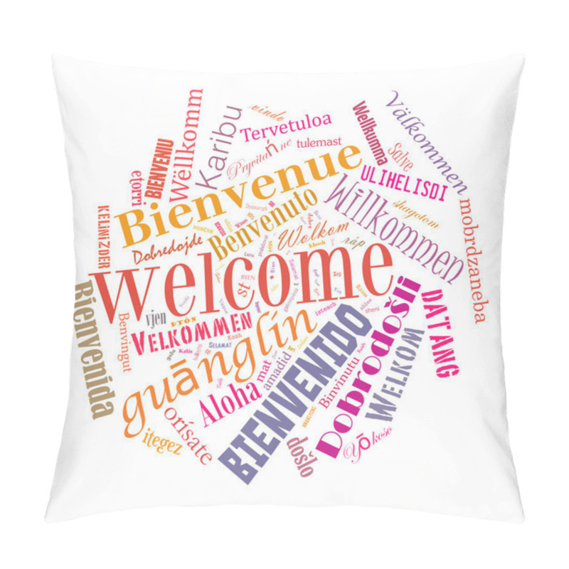 Personality  Welcome Phrase In  Different Languages Pillow Covers