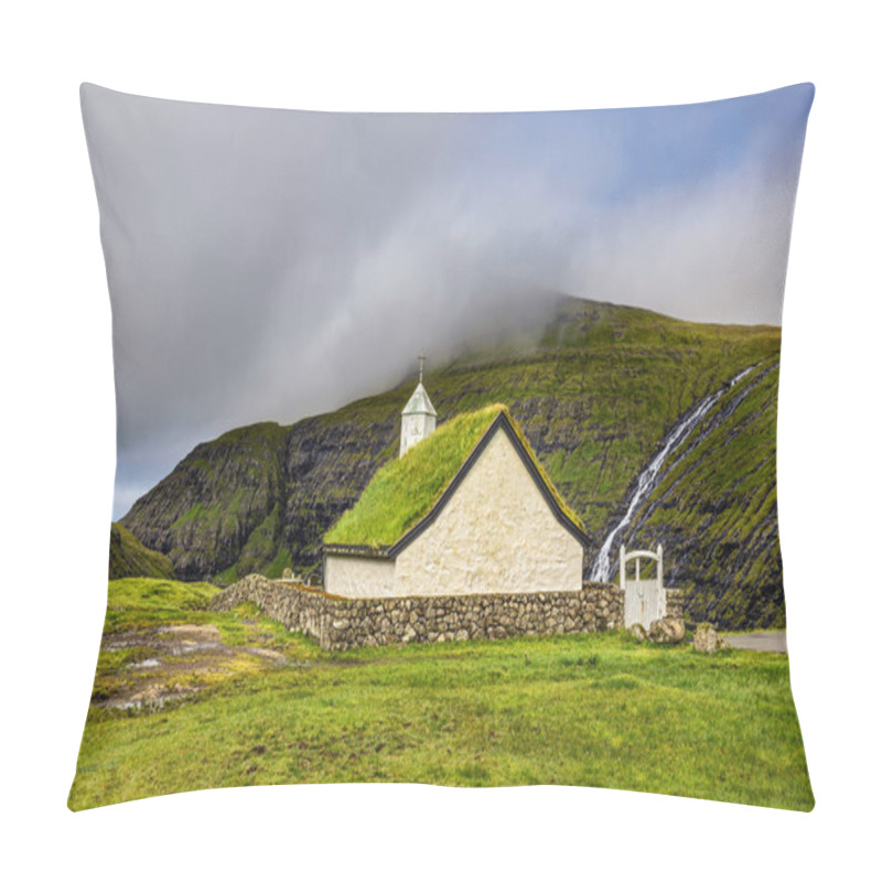 Personality  Village Church In Saksun, Faroe Islands, Denmark Pillow Covers