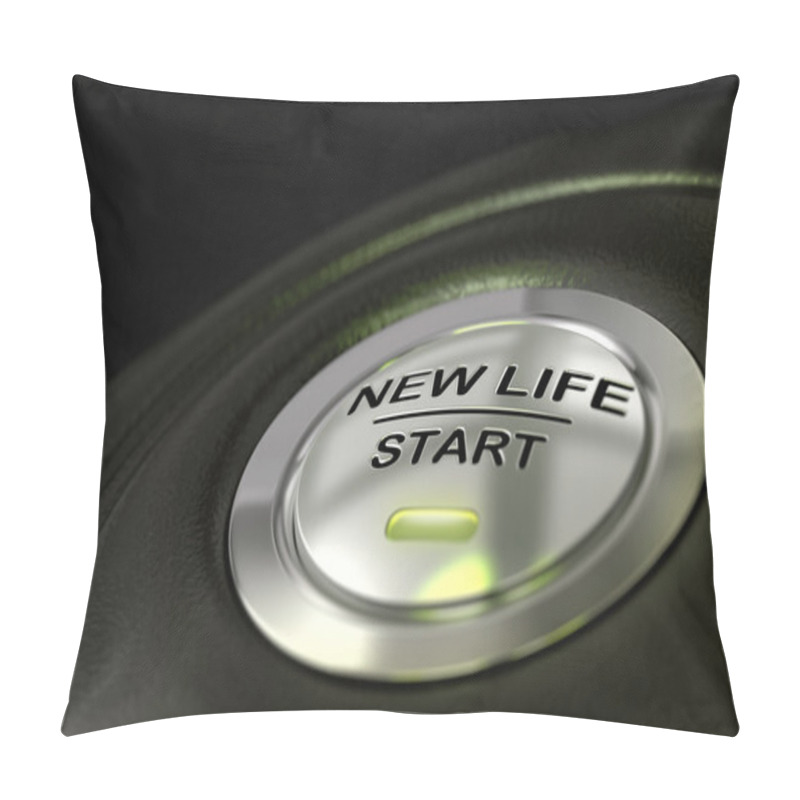 Personality  New Life Start Button Pillow Covers