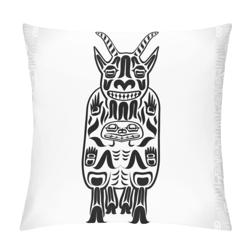 Personality  Vector Illustration Of A Mountain Goat Pillow Covers