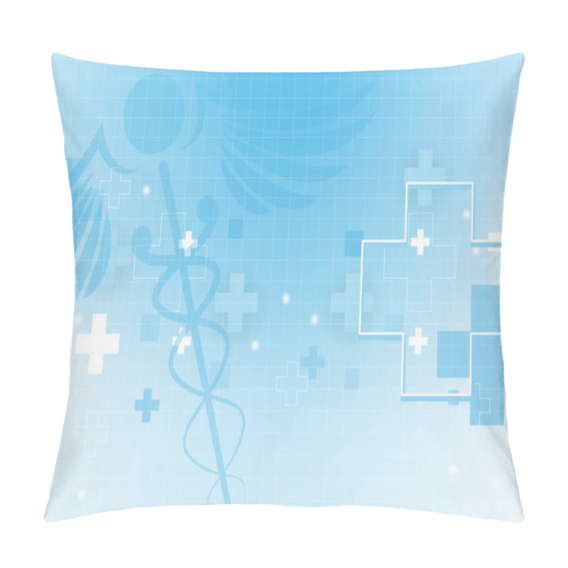 Personality  Geometric Symbol Background In Blue Tones (medical) Pillow Covers