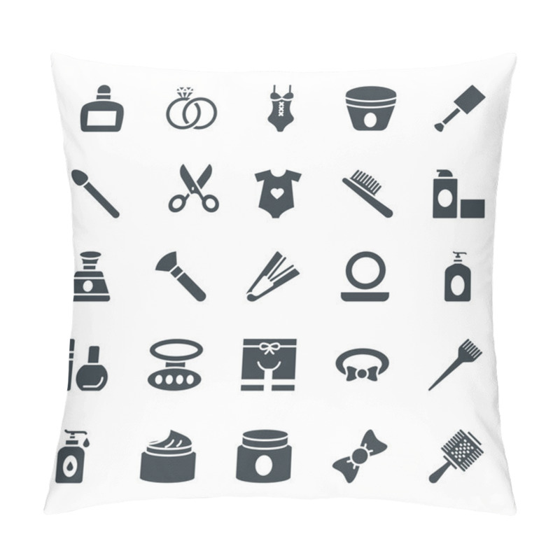 Personality  Fashion And Clothes Cool Vector Icons 5 Pillow Covers