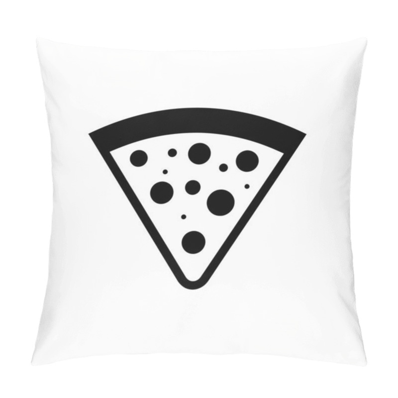 Personality  Pizza Slice Icon On White Background - Simple Vector Illustration Pillow Covers