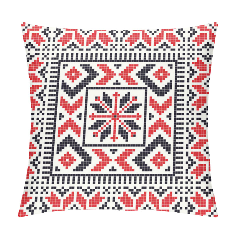 Personality  Romanian Vector Pattern Inspired From Traditional Embroidery Pillow Covers