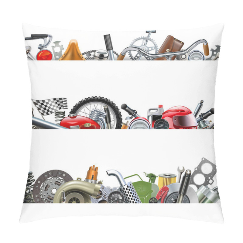 Personality  Vector Spare Parts Borders Pillow Covers