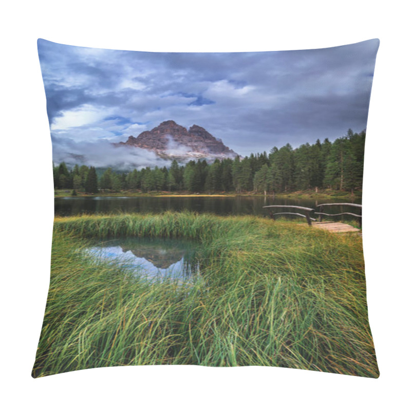 Personality  Lake Antorno, Three Peaks Of Lavaredo, Lake Antorno And Tre Cime Pillow Covers