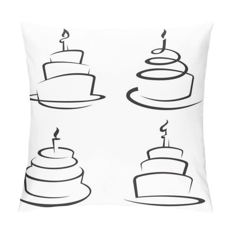 Personality  Set Of Cakes Pillow Covers