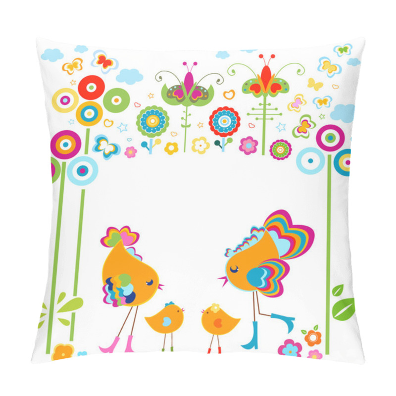 Personality  Fashion Birds Card Pillow Covers