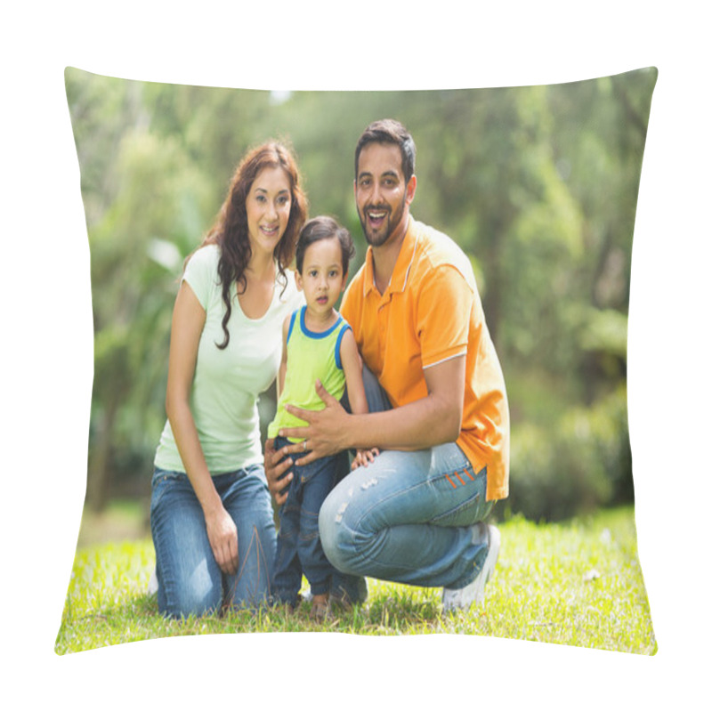 Personality  Happy Indian Family Outdoors Pillow Covers