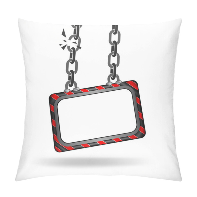 Personality  Cracked Red Striped Chain Board Vector Template Pillow Covers