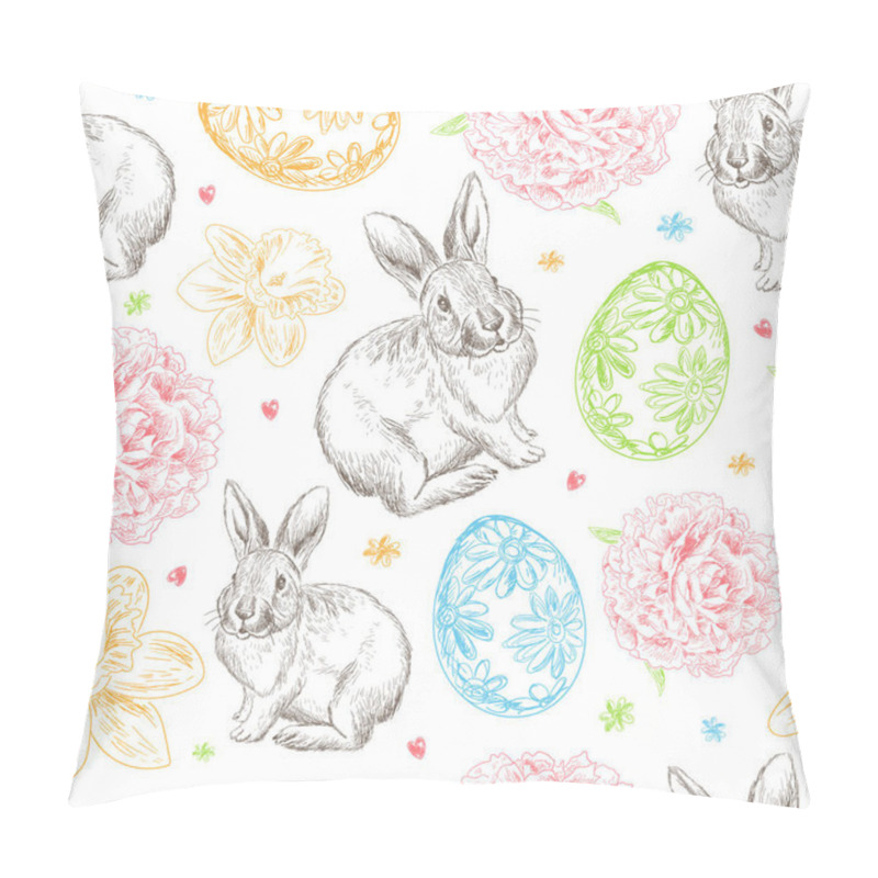 Personality  Easter Concept Seamless Pattern. Pillow Covers