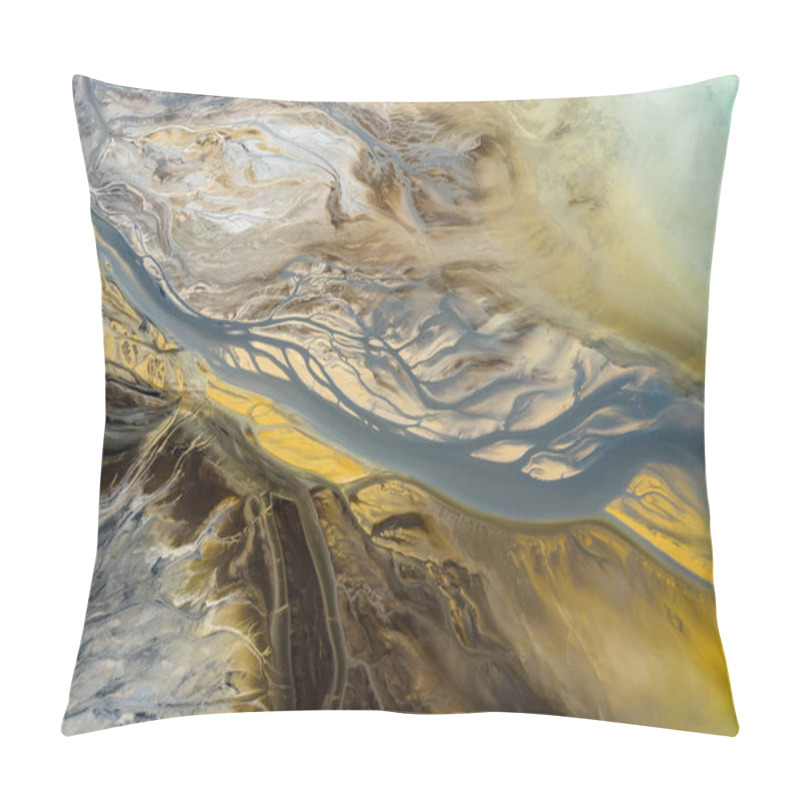 Personality  Aerial View Of Surrealistic Industrial Place. Human Impact On Th Pillow Covers