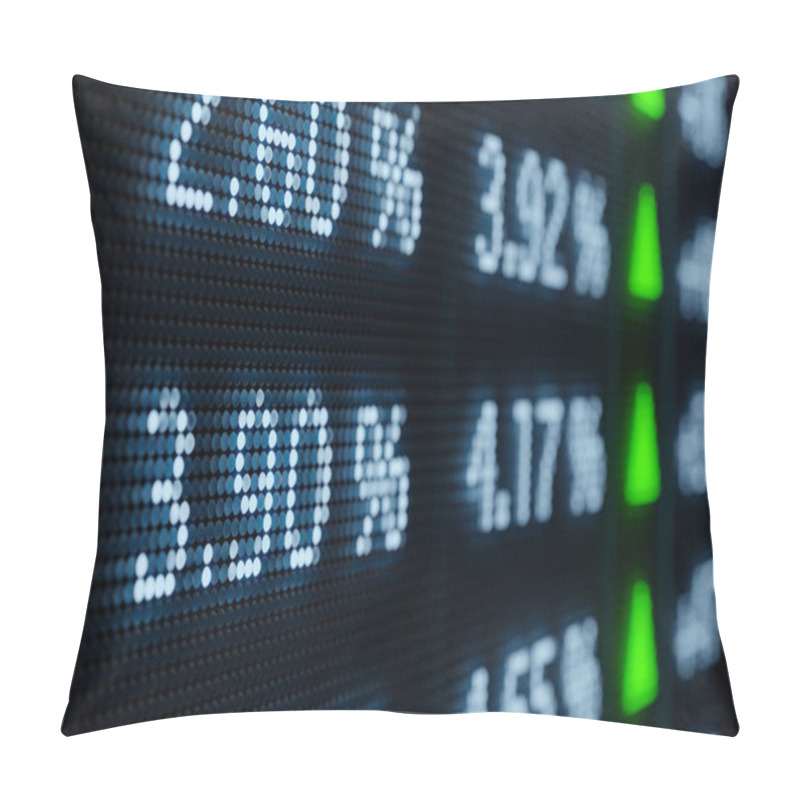 Personality  Bond Market Screen With Rising Yields And Interest Rates. Different Yield And Maturities For Bonds And Interest On Stock Exchange Screen. Finance, Bond Trading And Saving Accounts Concept. 3D Illustration Pillow Covers