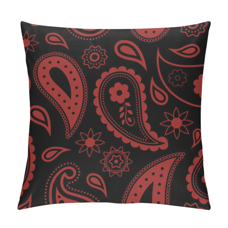 Personality  Seamless Paisley Background. Hand Drawn Vector Pattern. Pillow Covers