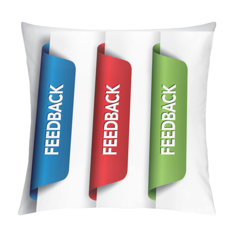 Personality  Feedback Labels And Stickers On The Edge Of The Page. Vector Illustration. Pillow Covers