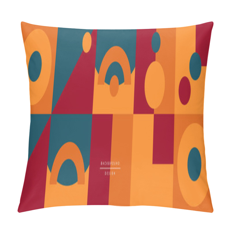 Personality  Neo Memphis Geometric Pattern With Circles, Squares And Lines. Pop Art Abstract Background For Covers, Banners, Flyers And Posters And Other Templates Pillow Covers