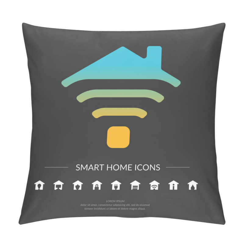 Personality  Smart Home Icons. Pillow Covers