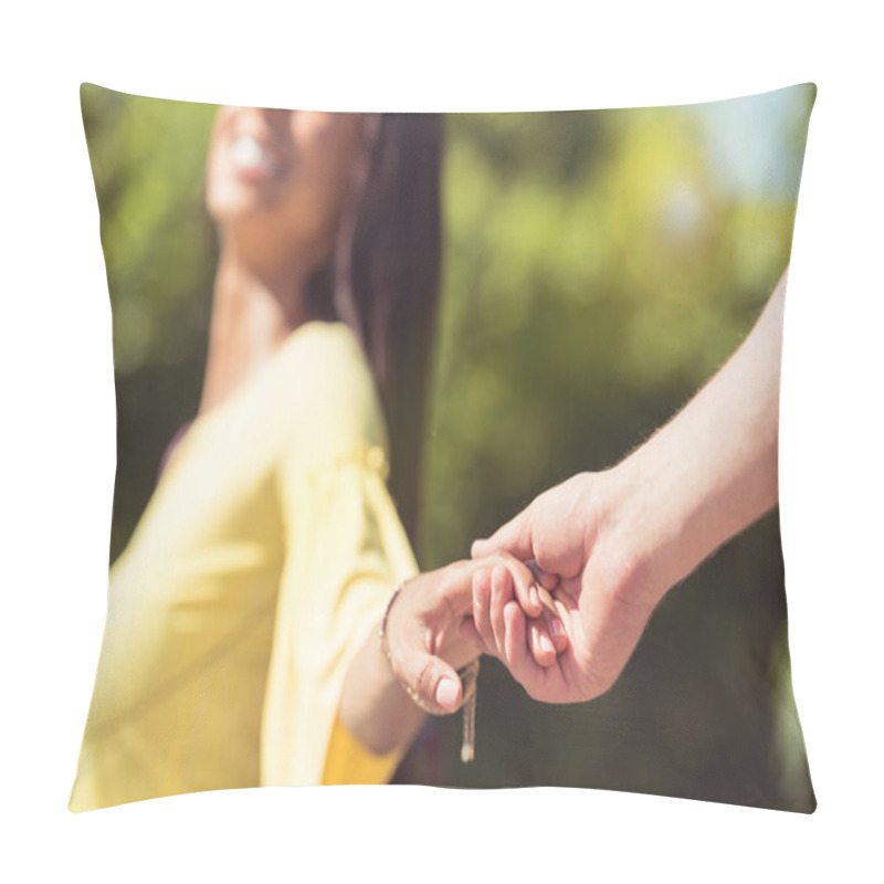 Personality  Couple Holding Hands Pillow Covers