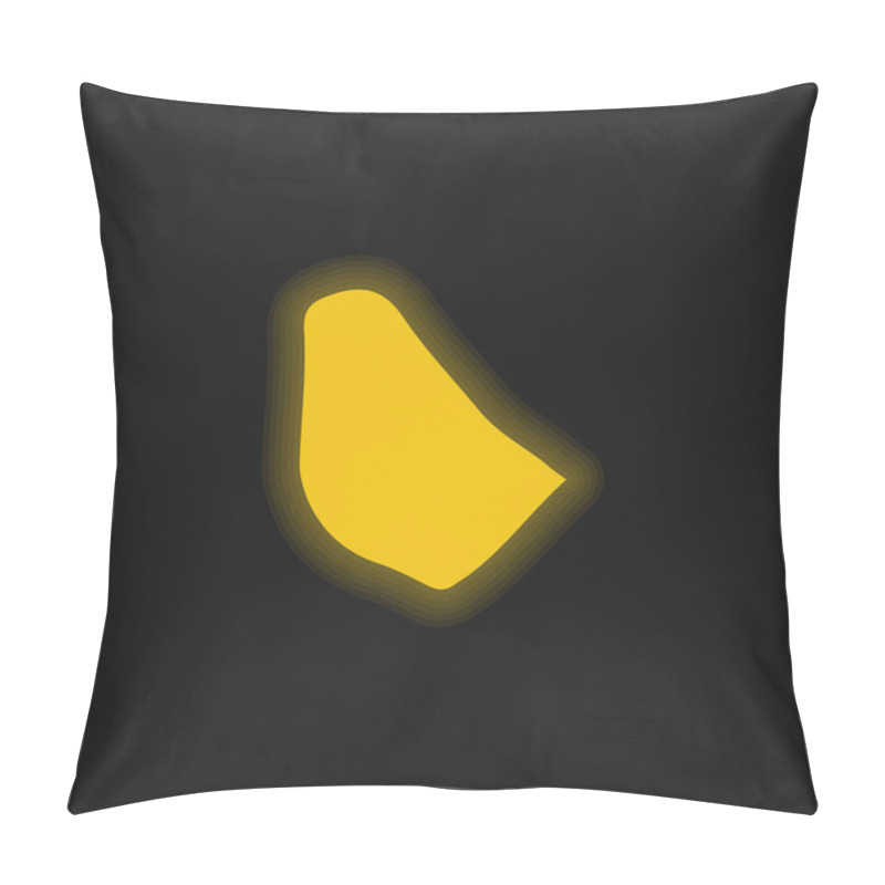 Personality  Barbados Yellow Glowing Neon Icon Pillow Covers