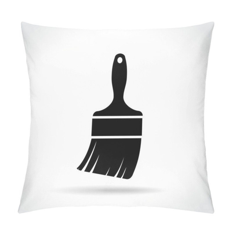 Personality  Paintbrush Icon On White Background Pillow Covers