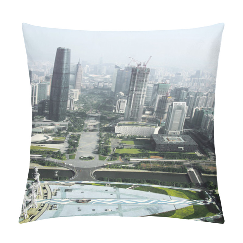 Personality  View From Canton Tower To Guangzhou City Pillow Covers